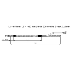 Karterfűtés öv FCH-50 / 650-1020mm 65W