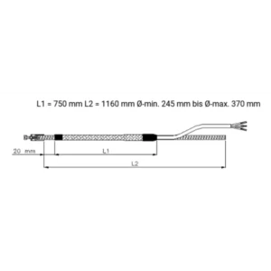 Karterfűtés öv FCH-60 / 750-1160mm 75W