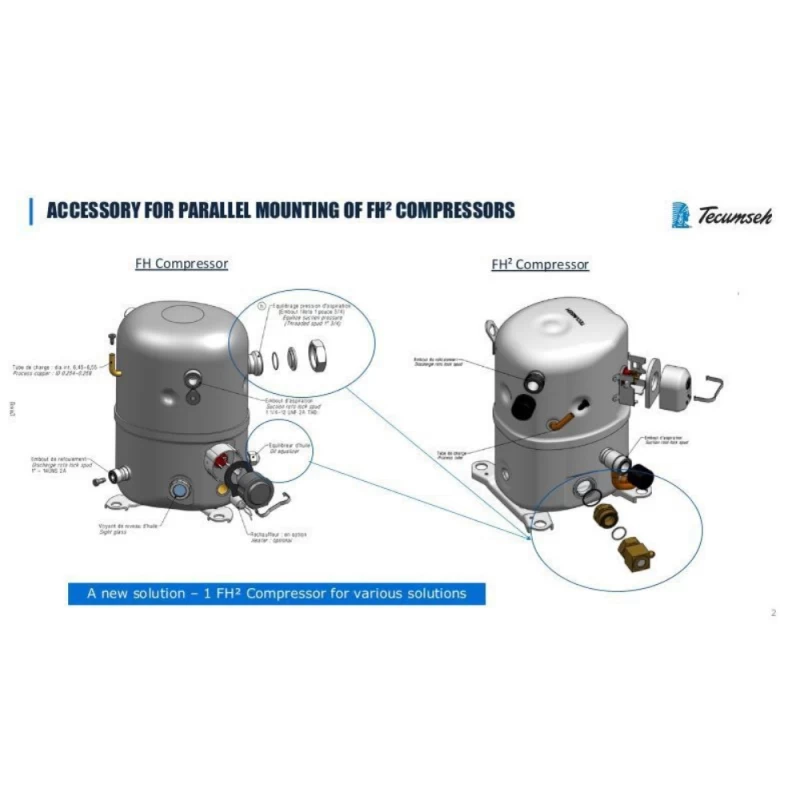 Adapter Tecumseh FH2 kompresszor csoportba kötéséhez 8683551